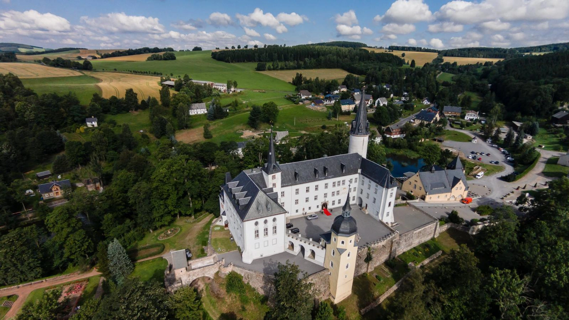 Schloss Purschenstein von oben